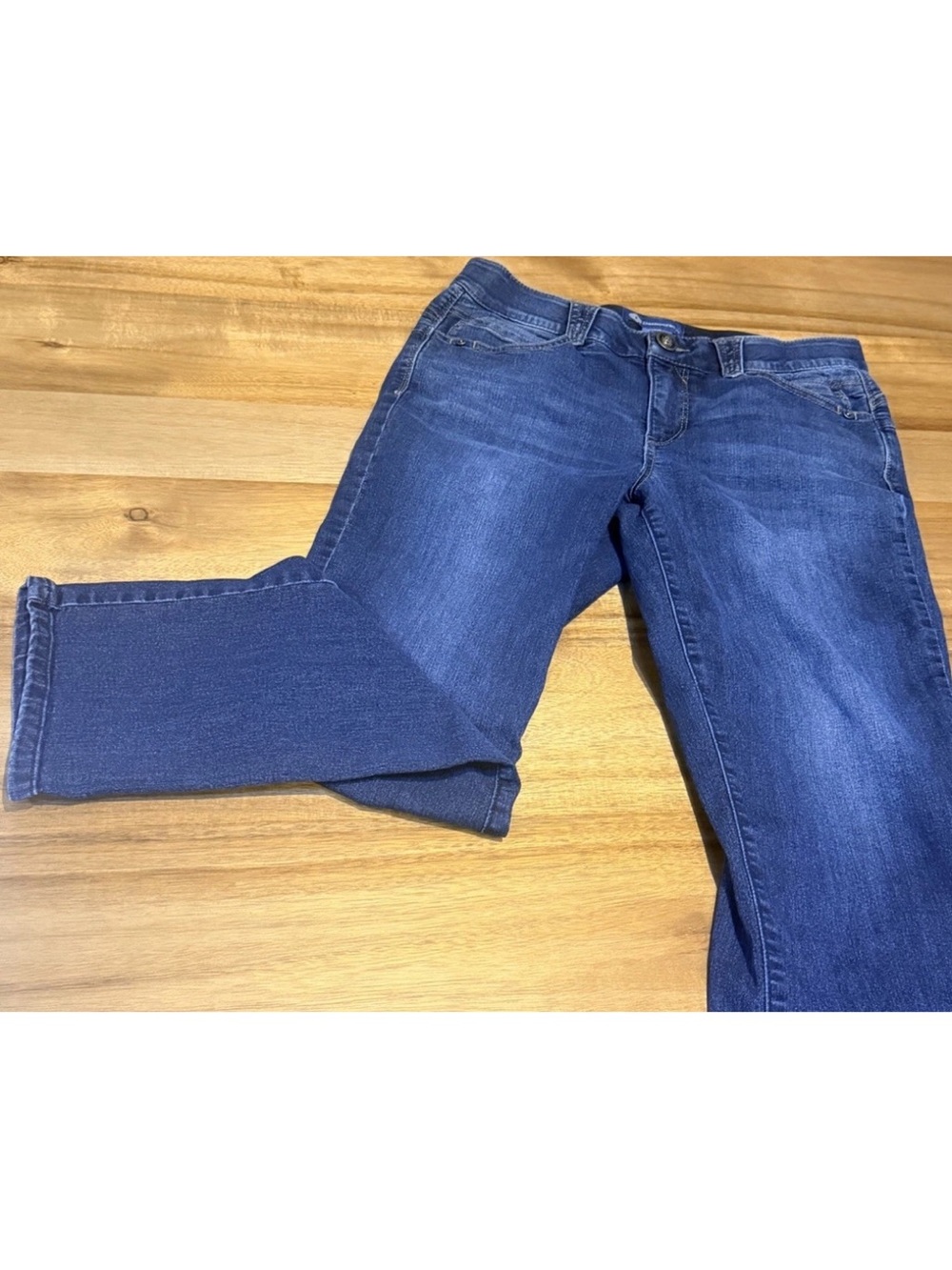 democracy ab technology stretch jeans dark wash straight leg sz 10
